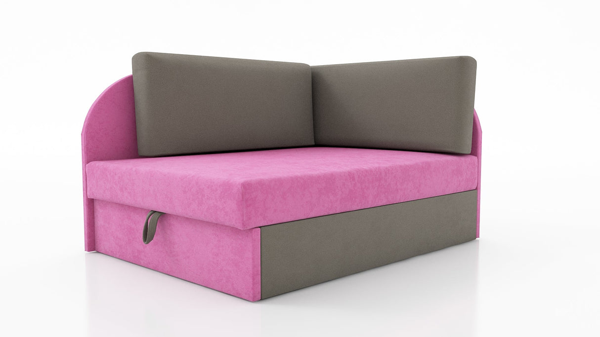 UNIVERSAL CORNER SOFA BED KUBUS CUBE GREY/PINK Children room