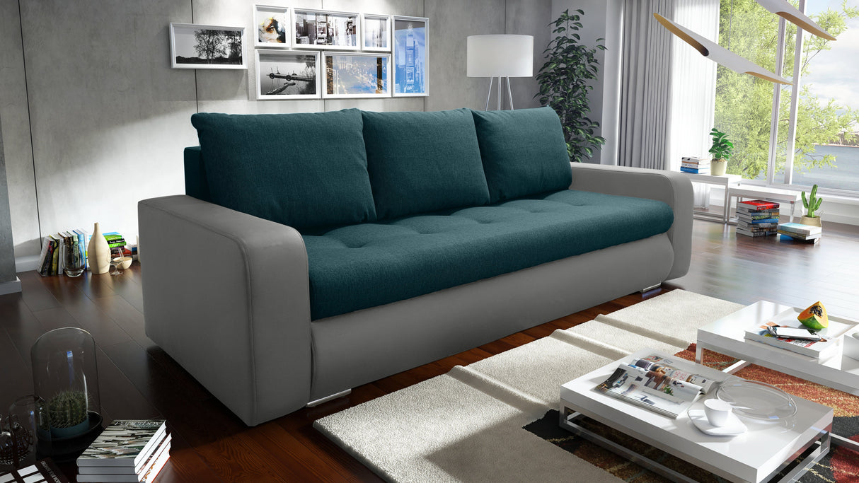 SOFA BETT DAVY 228CM / BONELLFEDERN + SCHAUM AUSWAHL DER FARBE