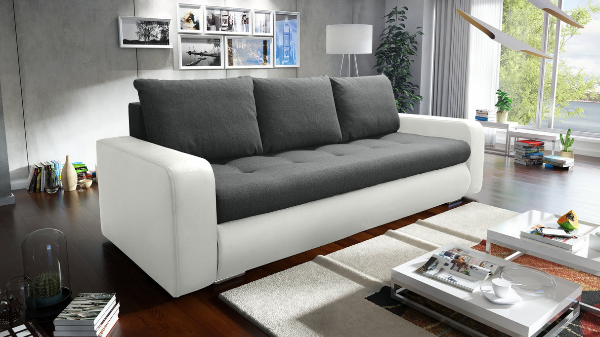 SOFA BETT DAVY 228CM / BONELLFEDERN + SCHAUM AUSWAHL DER FARBE