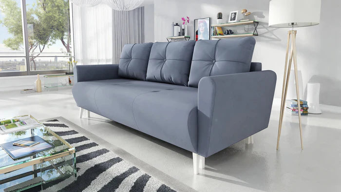 SOFA BETT MONE 221CM JASMINE 90 LEICHT ZU REINIGENDER STOFF / BONELLFEDERN + SCHAUM