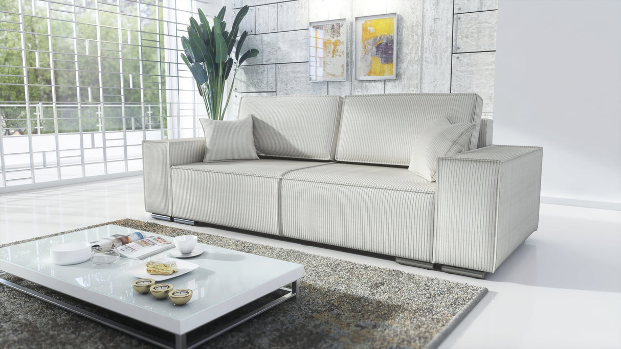 SOFA ROZKŁADANA FIORD POSO 100 250cm / SPRĘŻYNY + PIANKA