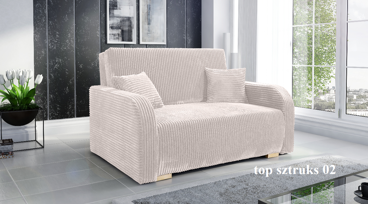 TWO SEATER SOFA BED LILY II 136CM / SPRINGS + FOAM
