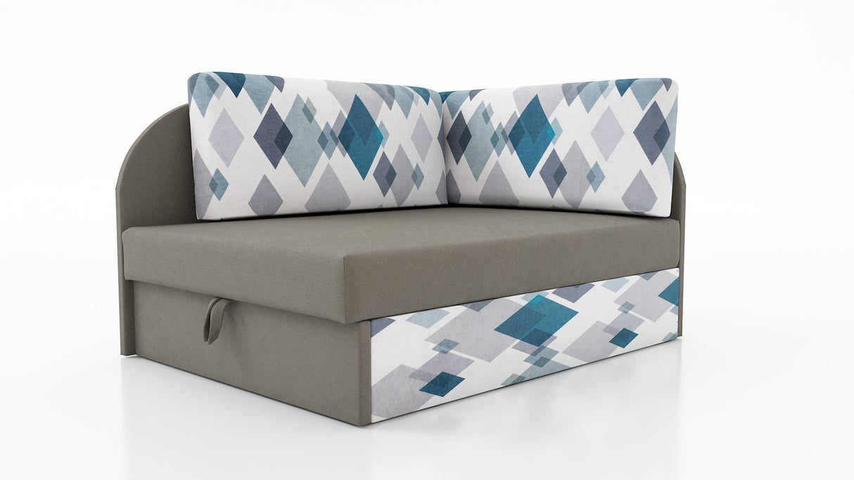 UNIVERSAL CORNER SOFA BED KUBUS CUBE GREY/DIAMONDS Children room