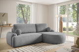 ECKSOFA BETT LUNA 264CM universal RECHTE/LINKE ECKE / SCHAUM STOFF FLECKENSCHUTZ