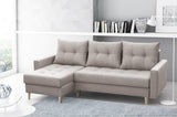 ECKSOFA BETT BRIAN 2X STAURAUM MALMO 08 222x140cm universal RECHTE/LINKE ECKE / BONELL FEDERN + SCHAUM