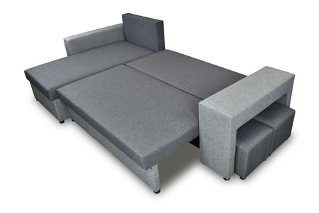 ECKSOFA BETT ARRO 255CM 2X STAURAUM UNIVERSALE ECKE RECHTS/LINKS ECKE / BONELLFEDERN + SCHAUMSTOFF
