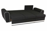 ECKSOFA BETT DORIS 246CM 2X STAURAUM UNIVERSAL RECHTE/LINKE ECKE / BONELLFEDERN + SCHAUMSTOFF