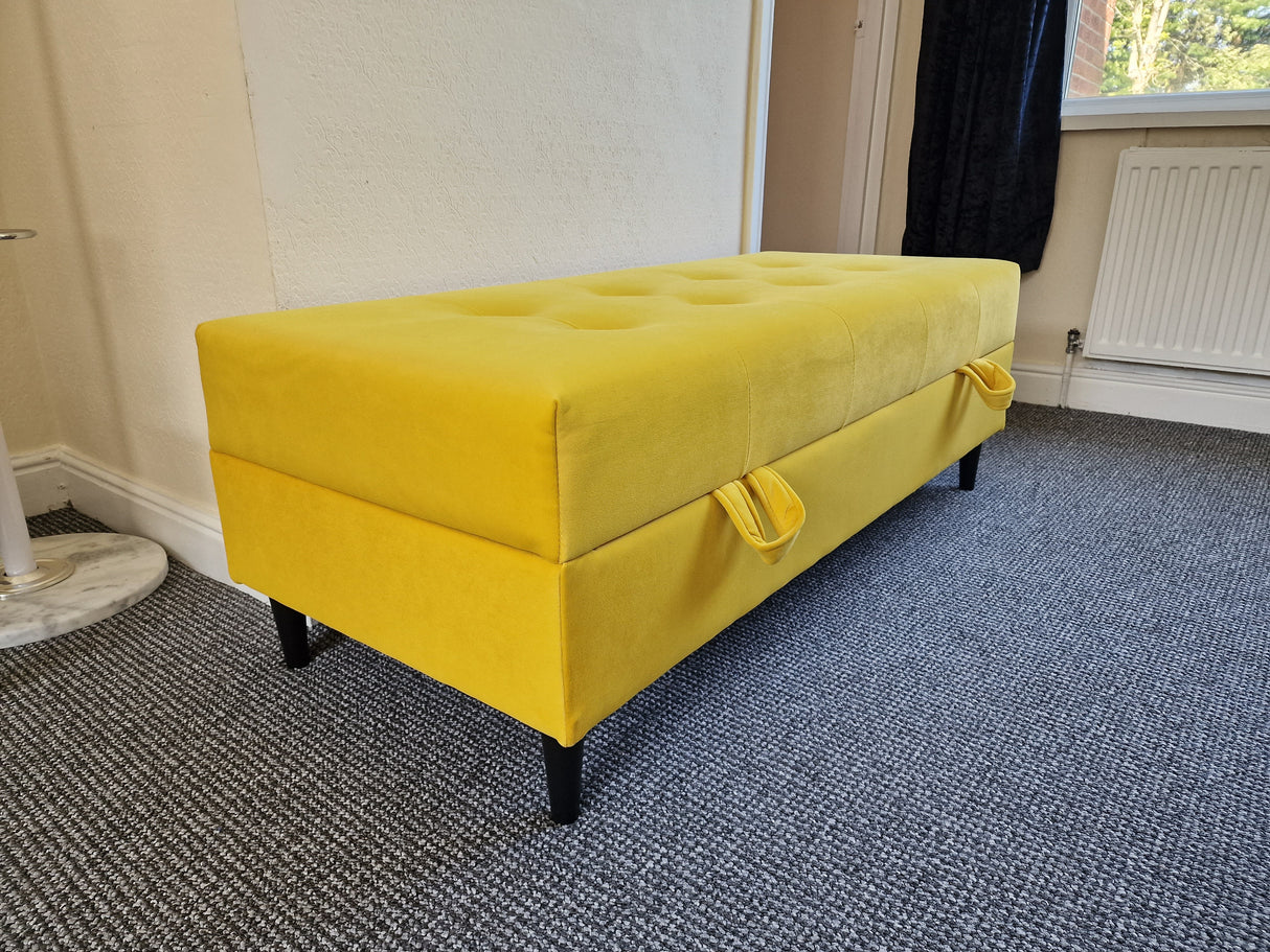 OTTOMAN AUFBEWAHRUNGSBOX 129X55CM PASSEND ZUM SOFA BRIAN UND PALMO AUSWAHL AN FARBEN