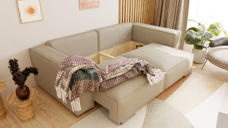 SOFA BETT FIORD POSO 03 250cm / FEDERN + SCHAUM