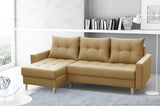 ECKSOFA BETT BRIAN 2X STAURAUM MALMÖ 41 222x140cm universal RECHTE/LINKE ECKE / BONELL FEDERN + SCHAUMSTOFF