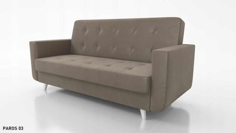 SOFA BETT NEO 218cm / FEDERN + SCHAUM AUSWAHL DER FARBE LEICHT ZU REINIGENDER STOFF