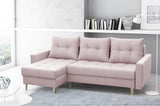 ECKSOFA BETT BRIAN 2X STAURAUM MALMÖ 61 222x140cm universal RECHTE/LINKE ECKE / BONELLFEDERN + SCHAUMSTOFF