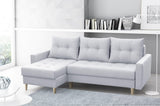 ECKSOFA BETT BRIAN 2X STAURAUM MALMO 83 222x140cm universal RECHTE/LINKE ECKE / BONELLFEDERN + SCHAUMSTOFF