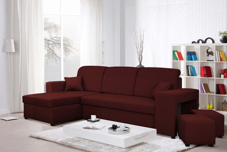 ECKSOFA BETT ARRO 255CM 2X STAURAUM UNIVERSALE ECKE RECHTS/LINKS ECKE / BONELLFEDERN + SCHAUMSTOFF