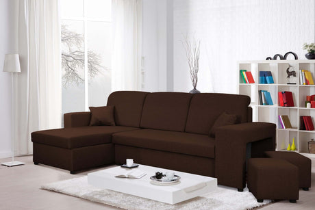ECKSOFA BETT ARRO 255CM 2X STAURAUM UNIVERSALE ECKE RECHTS/LINKS ECKE / BONELLFEDERN + SCHAUMSTOFF