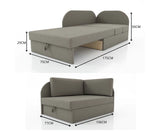 UNIVERSAL CORNER SOFA BED KUBUS CUBE BLACK / ZEBRA Children room