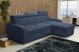UNIVERSAL CORNER SOFA BED ASTEE 235CM ASTI12 EASY CLEAN FABRIC ADJUSTABLE HEADREST / SPRINGS + FOAM