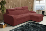 UNIVERSAL CORNER SOFA BED ASTEE 235CM ASTI26 EASY CLEAN FABRIC ADJUSTABLE HEADREST / SPRINGS + FOAM