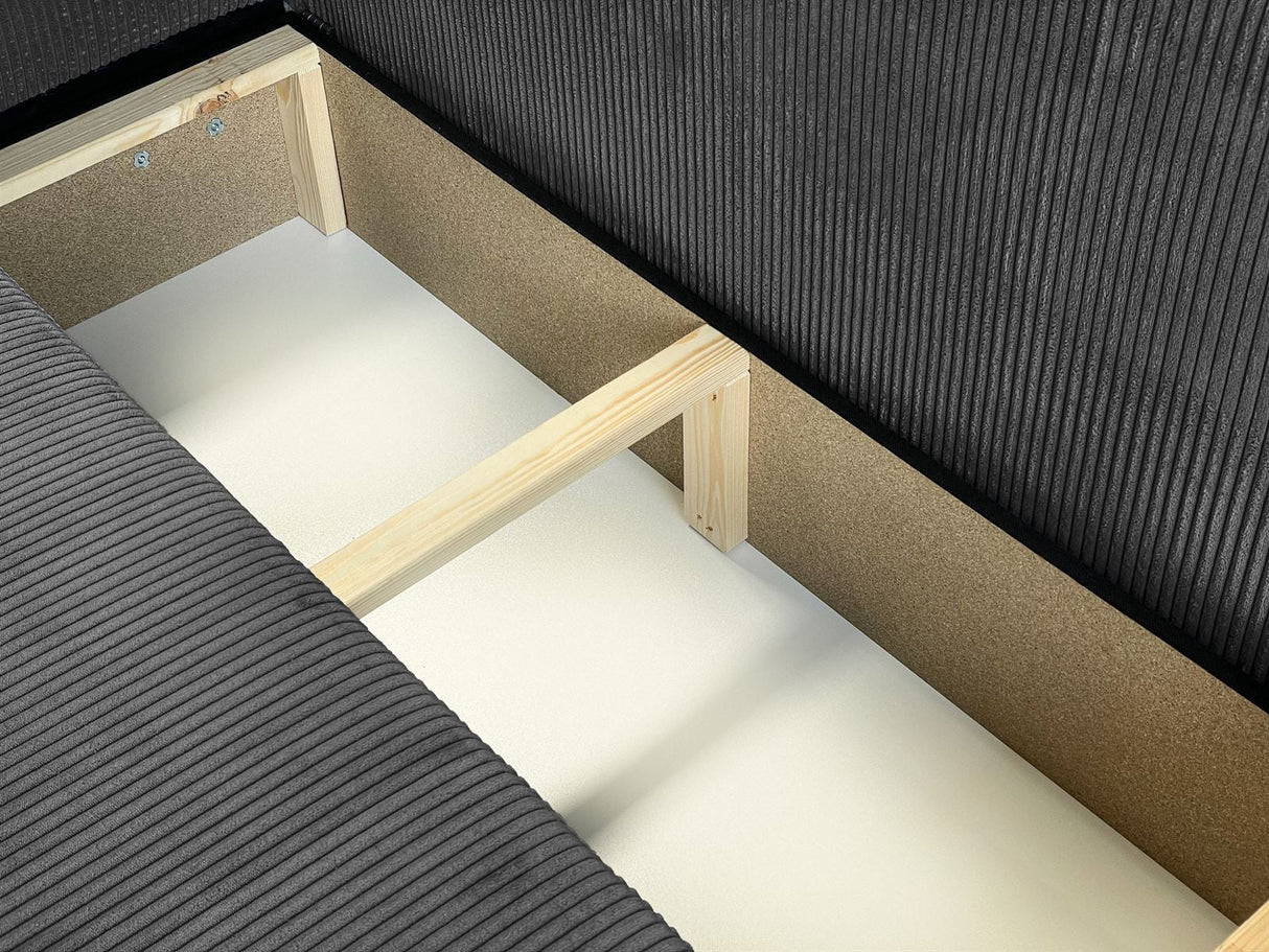 ECKSOFA BETT BERGAMO U 315CM FEDERN + SCHAUM