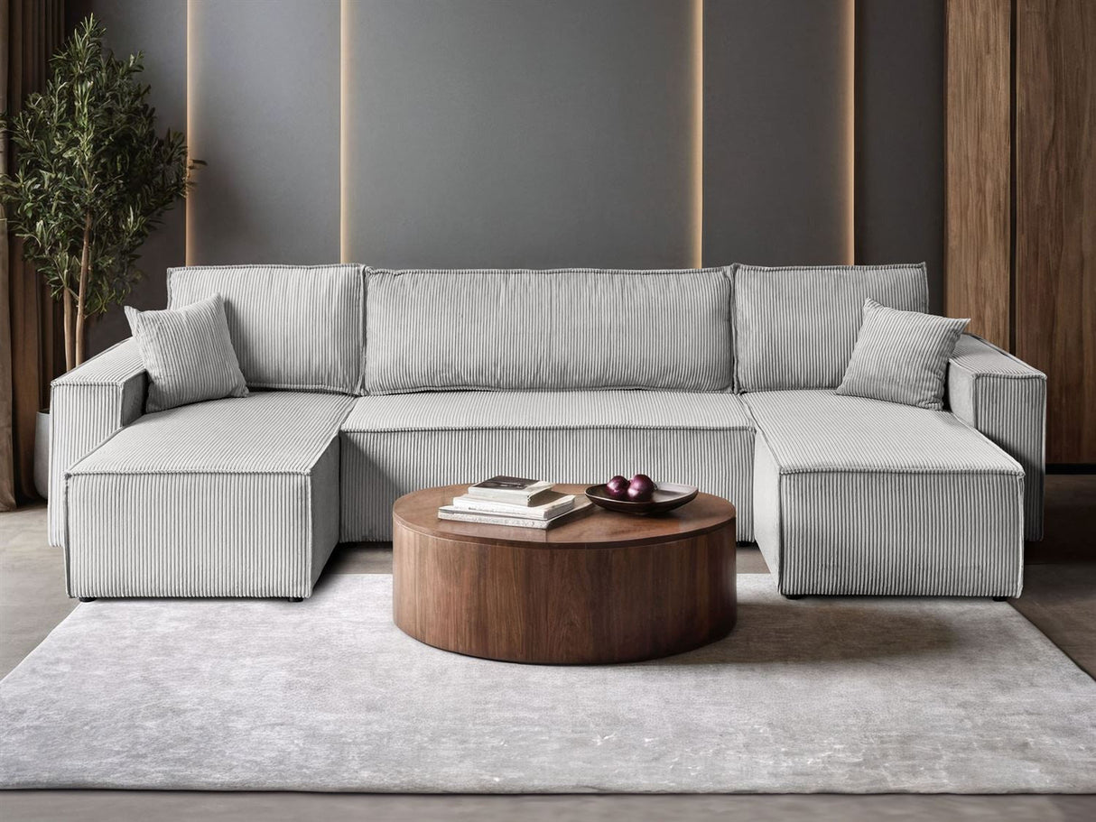 ECKSOFA BETT BERGAMO U 315CM FEDERN + SCHAUM