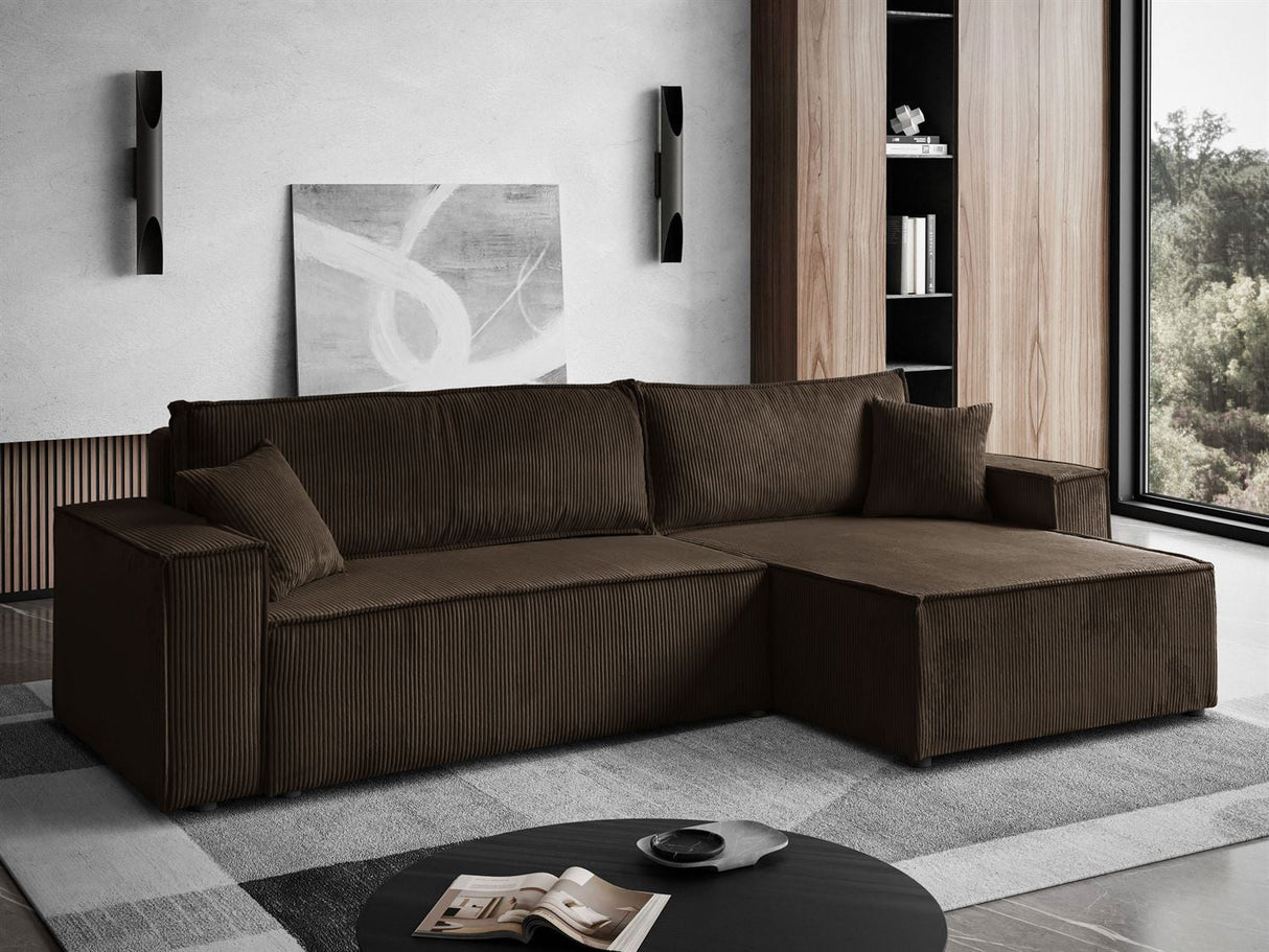 ECKSOFA BETT BERGAMO XL 277CM FEDERN + SCHAUM
