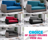 2 SEATER SOFA BED SMART II 137CM CHOICE OF COLORS / SPRINGS + FOAM