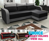 ECKSOFA BETT ALEXIS 228cm universal RECHTE/LINKE ECKE / SCHAUM