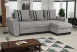 ECKSOFA BETT DORIS 246CM 2X STAURAUM UNIVERSAL RECHTE/LINKE ECKE / BONELLFEDERN + SCHAUMSTOFF