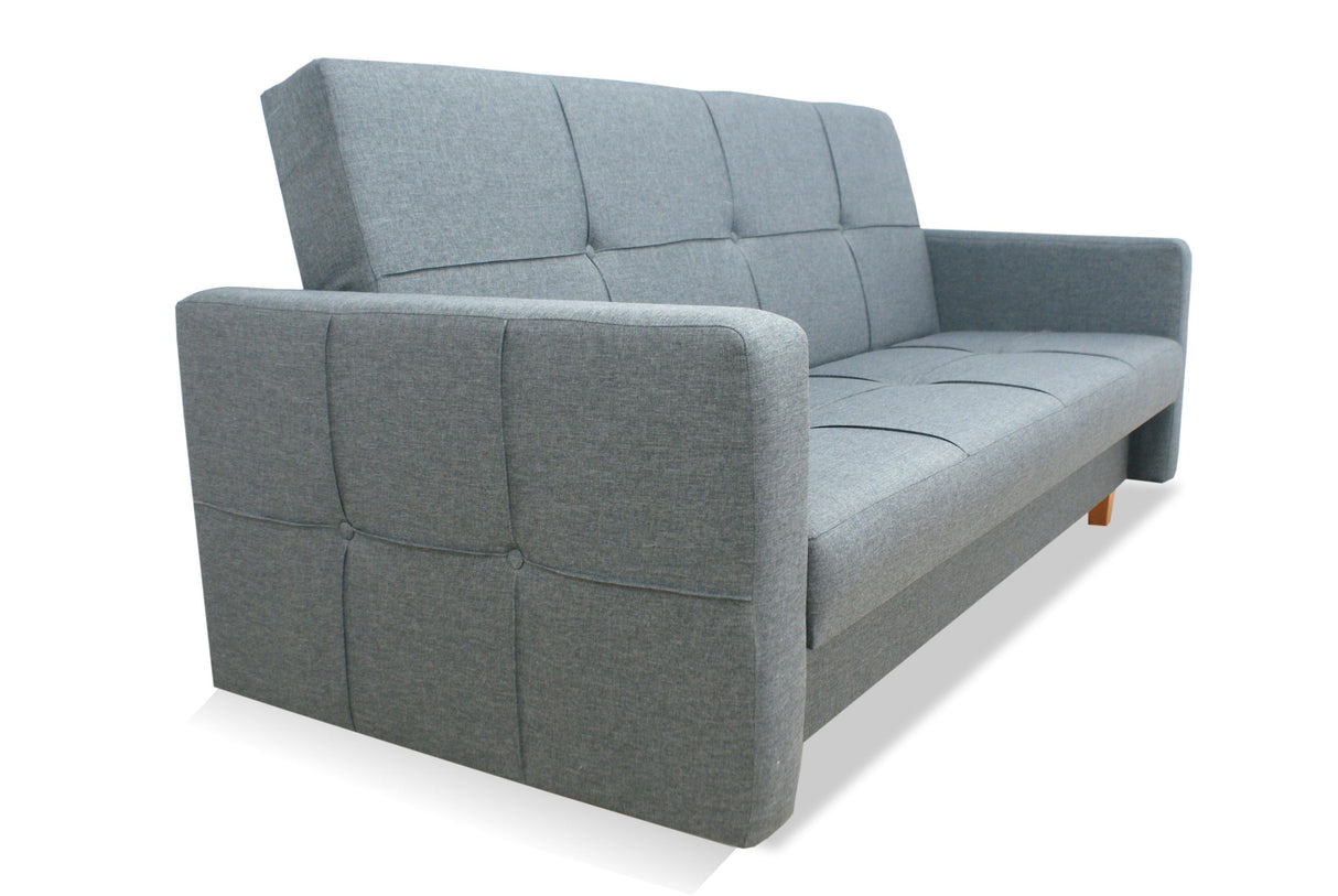 SOFA BETT COSMO 210cm / FEDERN + SCHAUM AUSWAHL DER FARBE LEICHT ZU REINIGENDER STOFF