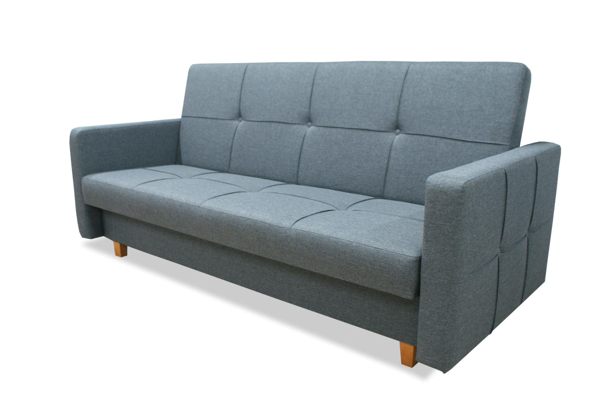 SOFA BETT COSMO 210cm / FEDERN + SCHAUM AUSWAHL DER FARBE LEICHT ZU REINIGENDER STOFF