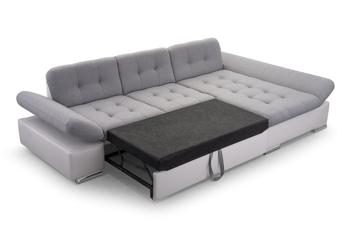 ECKSOFA BETT TOKYO 278cm TATUM 283 / SOFT 11 / FEDERN + SCHAUM