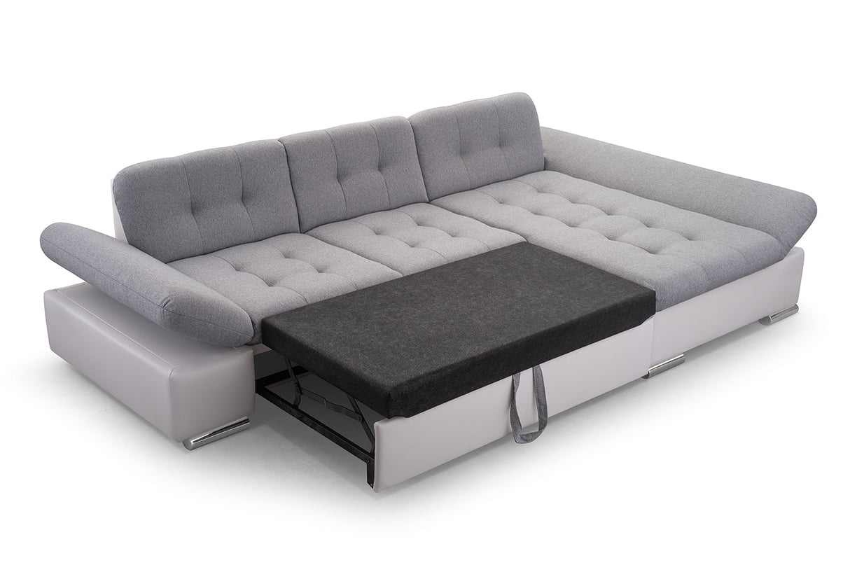 ECKSOFA BETT TOKYO 278cm TATUM 278 / SOFT 17 / FEDERN + SCHAUM