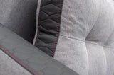 ECKSOFA BETT SAM GRAU/SCHWARZ 236CM 2X STAURAUM UNIVERSAL RECHTE/LINKE ECKE / BONELLFEDERN + SCHAUMSTOFF