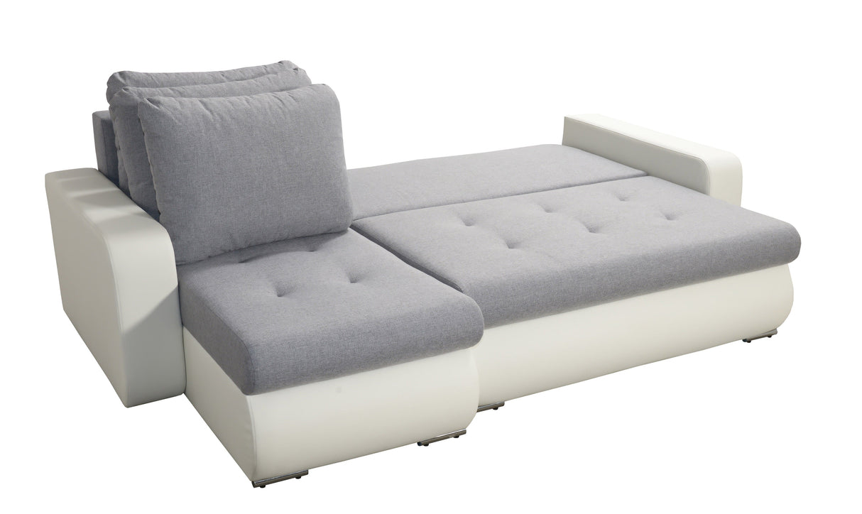 NAROŻNIK DAVY Z ROZKŁADANYM ŁÓŻKIEM WYBÓR KOLORU 238CM / SPRĘŻYNY + PIANKA