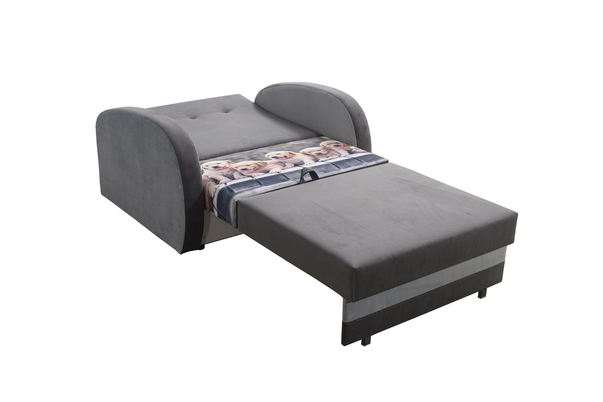 SINGLE SOFA BED TOLA 100CM *CHOICE OF COLORS* EASY CLEAN FABRIC / FOAM