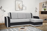 ECKSOFA BETT DINA 236CM 2X STAURAUM GRAU/SCHWARZ INARI 91/1114 UNIVERSALE ECKE RECHTS/LINKS ECKE / BONELLFEDERN + SCHAUMSTOFF