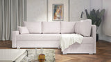 ECKSOFA BETT FINO 228CM + PASSENDER HOCKER / FEDERN + SCHAUMSTOFF