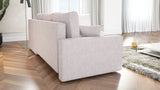 ECKSOFA BETT FINO 228CM + PASSENDER HOCKER / FEDERN + SCHAUMSTOFF