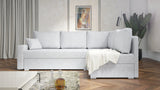 ECKSOFA BETT FINO 228CM + PASSENDER HOCKER / FEDERN + SCHAUMSTOFF