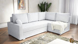 ECKSOFA BETT FINO 228CM + PASSENDER HOCKER / FEDERN + SCHAUMSTOFF