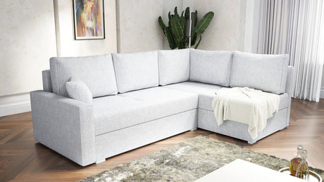 ECKSOFA BETT FINO 228CM + PASSENDER HOCKER / FEDERN + SCHAUMSTOFF