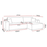 ECKSOFA BETT TOREZIO XL 277CM FEDERN + SCHAUMSTOFF
