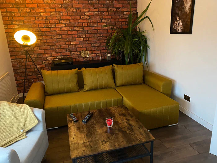 ECKSOFA BETT MALIBU 248CM MALMO 41 / UNIVERSAL RECHTE/LINKE ECKE / SCHAUM