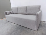 NIEUW! Slaapbank BIANCA 207CM BONELL VEREN + SCHUIM BOUCLE STOF / KLEURKEUZE