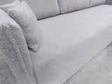 NIEUW! Slaapbank BIANCA 207CM BONELL VEREN + SCHUIM BOUCLE STOF / KLEURKEUZE