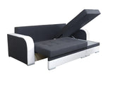 ECKSOFA BETT SAM TWIST 3 / BRAUN 236CM 2X STAURAUM universal RECHTE/LINKE ECKE / BONELLFEDERN + SCHAUMSTOFF
