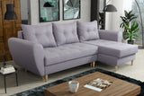 ECKSOFA BETT PALMO 2X STAURAUM MALMÖ 90 GRAU 240cm universal RECHTE/LINKE ECKE / BONELLFEDERN + SCHAUMSTOFF
