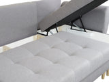 ECKSOFA BETT PALMO 2X STAURAUM MALMO 05 240cm universal RECHTE/LINKE ECKE / BONELLFEDERN + SCHAUMSTOFF