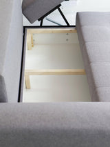 ECKSOFA BETT PALMO 2X STAURAUM GRÜN MALMÖ 37 240cm universal RECHTE/LINKE ECKE / BONELLFEDERN + SCHAUMSTOFF