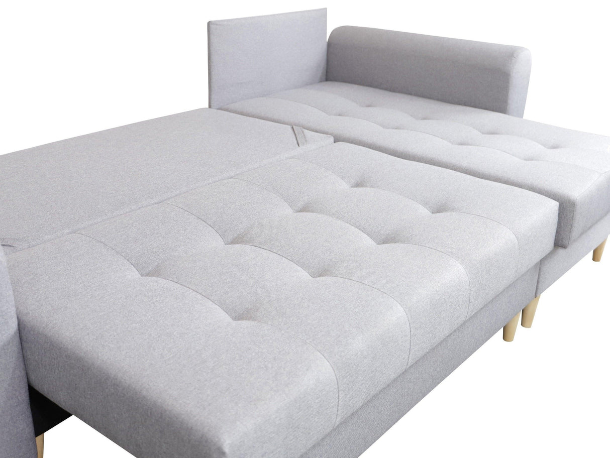 ECKSOFA BETT PALMO 2X STAURAUM GELB MALMÖ 41 240cm universal RECHTE/LINKE ECKE / BONELLFEDERN + SCHAUMSTOFF